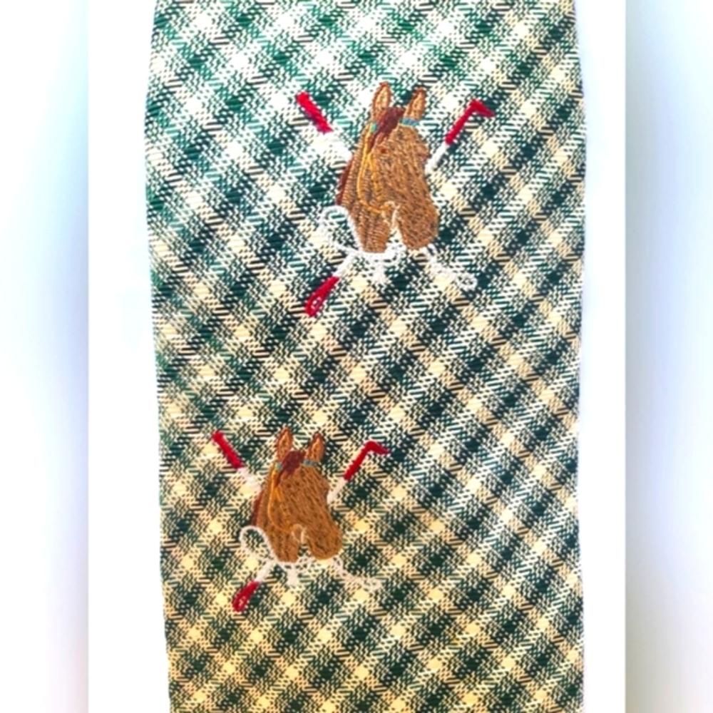 🐎 POLO RALPH LAUREN HORSE POLO PLAYER HAND MADE 100% SILK TIE - Picture 4 of 7
